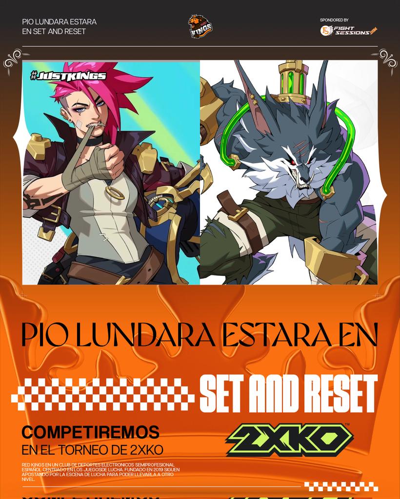 🏆 #2XKO 🏆

El Set and Reset vuelve a la acción y esta vez contamos con <a href="/MasikaFGC/">RKS | Masika</a> y <a href="/Pio000o/">RKS | Pio Lundara (Running laps around hell)</a> defendiendo los colores del equipo 🔥🔥

Será una nueva oportunidad para demostrar constancia, adaptación y mixups. 👀👀

💪🏼 ¡Vamos con todo! 💪🏼

#JUSTKINGS🦁👑