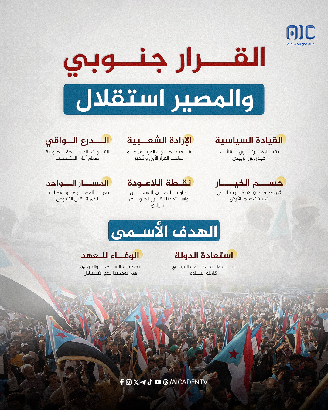 الجنوب يحسم خياره.. الاستقلال الهدف الأسمى #القوات_الجنوبيه_طارده_للارهاب 