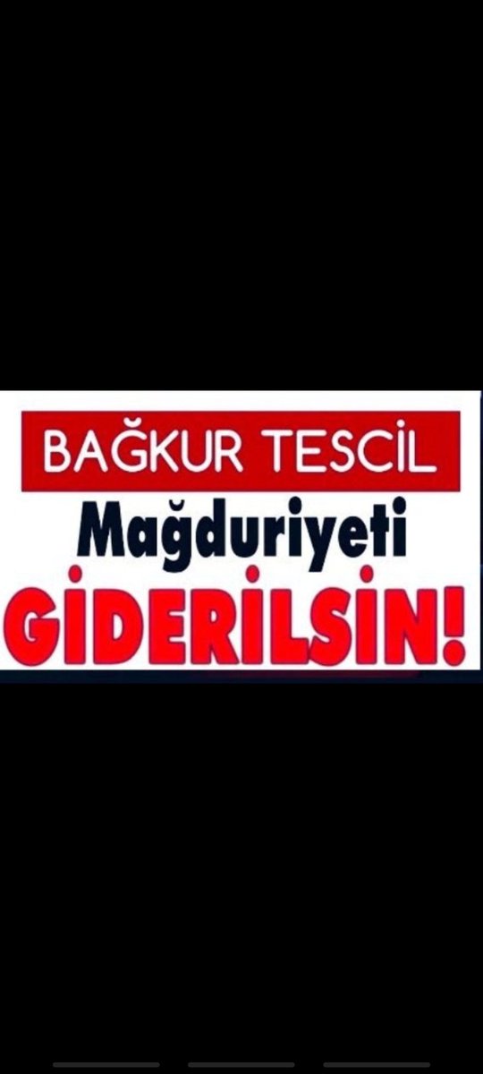 ➡️ #1982_2008Arası
➡️ KANDIRILDIK!
➡️ Söz verildi, tutulmadı!
➡️ Unutulduk!
➡️ Hak gaspına uğradık!
❌ #Bağkur1479_24_25_26 #Anayasa10_60 çiğnendi
➡️ Emeklilik ve sağlık hakkımızı istiyoruz!
#BağkurTescilMağdurları

<a href="/abuyukgumus/">Ahmet Büyükgümüş</a>
<a href="/bulenttufenkci/">Bülent Tüfenkci</a>
<a href="/Yenisehirlioglu/">Bahadır Yenişehirlioğlu</a>
<a href="/ahmetsalihdal/">Ahmet Salih DAL 🇹🇷</a>