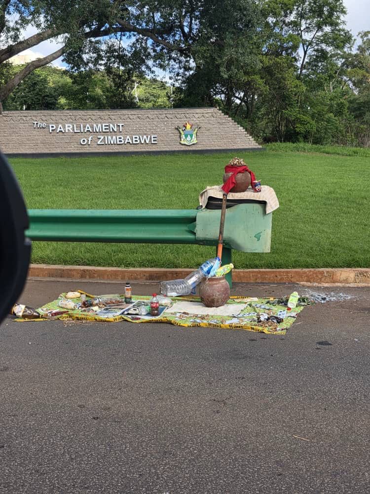 There are many reasons why Africa remains backward, and one of them was identified by President Samora Machel, the first president of Mozambique, the problem of superstition. It cuts across the continent. 

Yesterday, at Zimbabwe’s Parliament, workers arrived to find what you see
