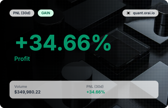 After 48hrs running in auto-pilot mode. Literally watching your money grows.

You can also have your own agents working for you.
quant.orai.io

<a href="/oraichain/">Oraichain</a> <a href="/thesis_io/">Thesis.io</a> <a href="/distilled_AI/">Distilled AI</a>