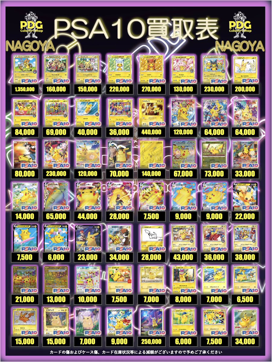ポケカPSA10強化買取】⚡️12/18更新 ポケカPSA10の買取表になります