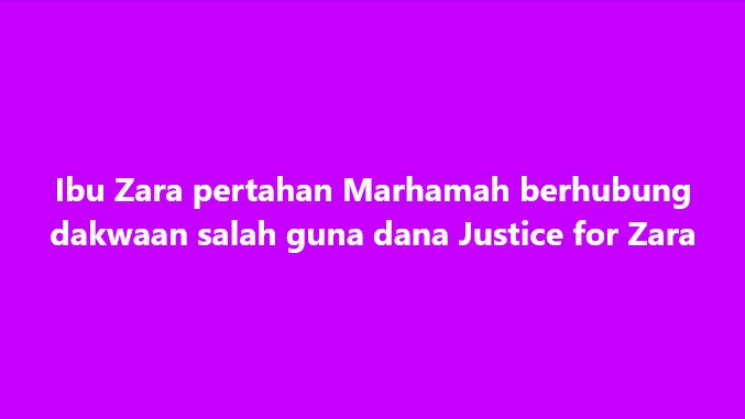 SinarOnline's tweet photo. Ibu Zara pertahan Marhamah berhubung dakwaan salah guna dana Justice for Zara
#SinarHarian #ibu #ZaraQairina #dana #Marhamah