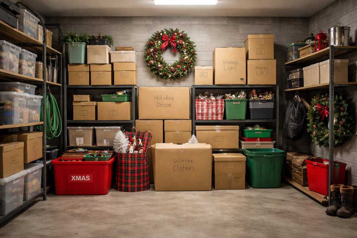 Holiday storage isn’t just about organization — it can affect pest activity, too.

Cardboard boxes, stored decorations, pet food, and bird seed can all become attractants during winter, especially in basements and garages. A few small storage changes can make a big difference.