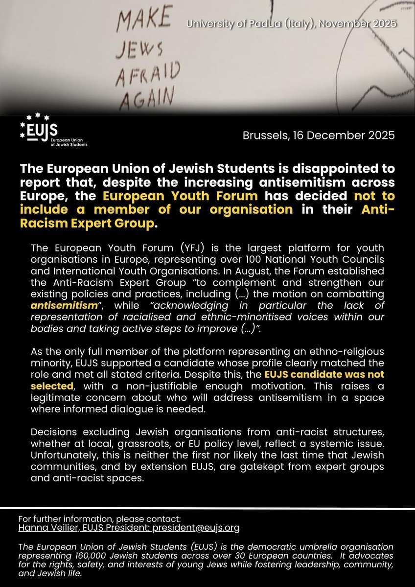 EUJS - European Union of Jewish Students tweet media