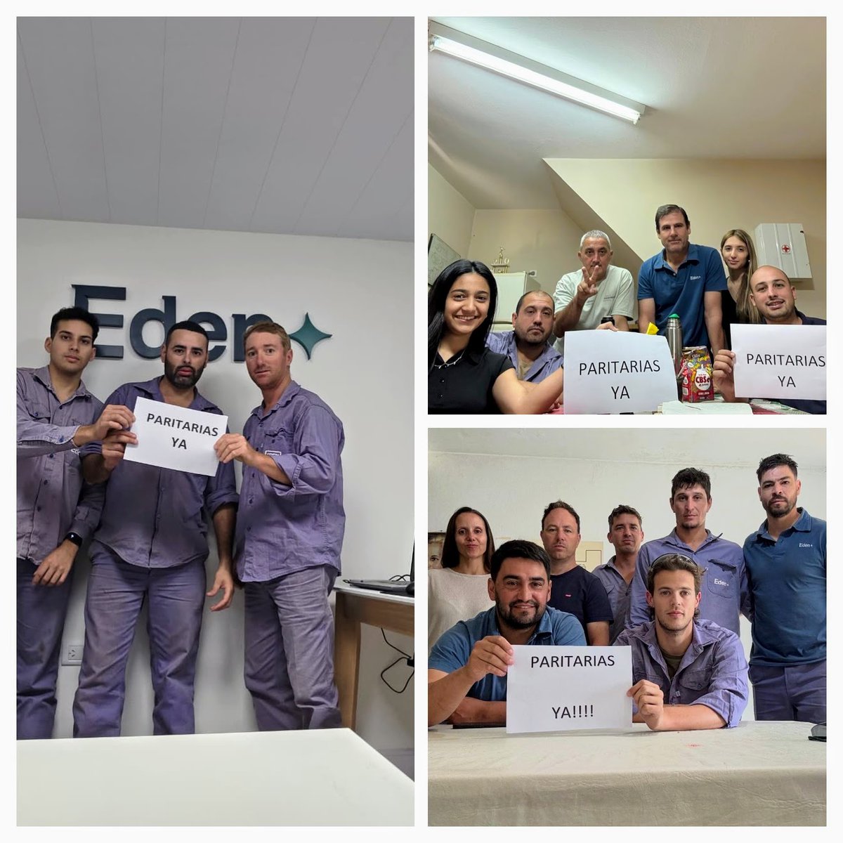 LyfSindicato's tweet photo. Nuestros Cros y Cras en estado de Alerta y Asambleas informativas en las distribuidoras EDEN, EDES y EDEA por la negativa del grupo DESA de discutir paritarias.
En este caso compartimos fotos de las Seccionales Tres Lomas y Vedia.
#ParitariasYa
#EDEN #EDES #EDEA #DESA https://t.co/tZVB45kRF5