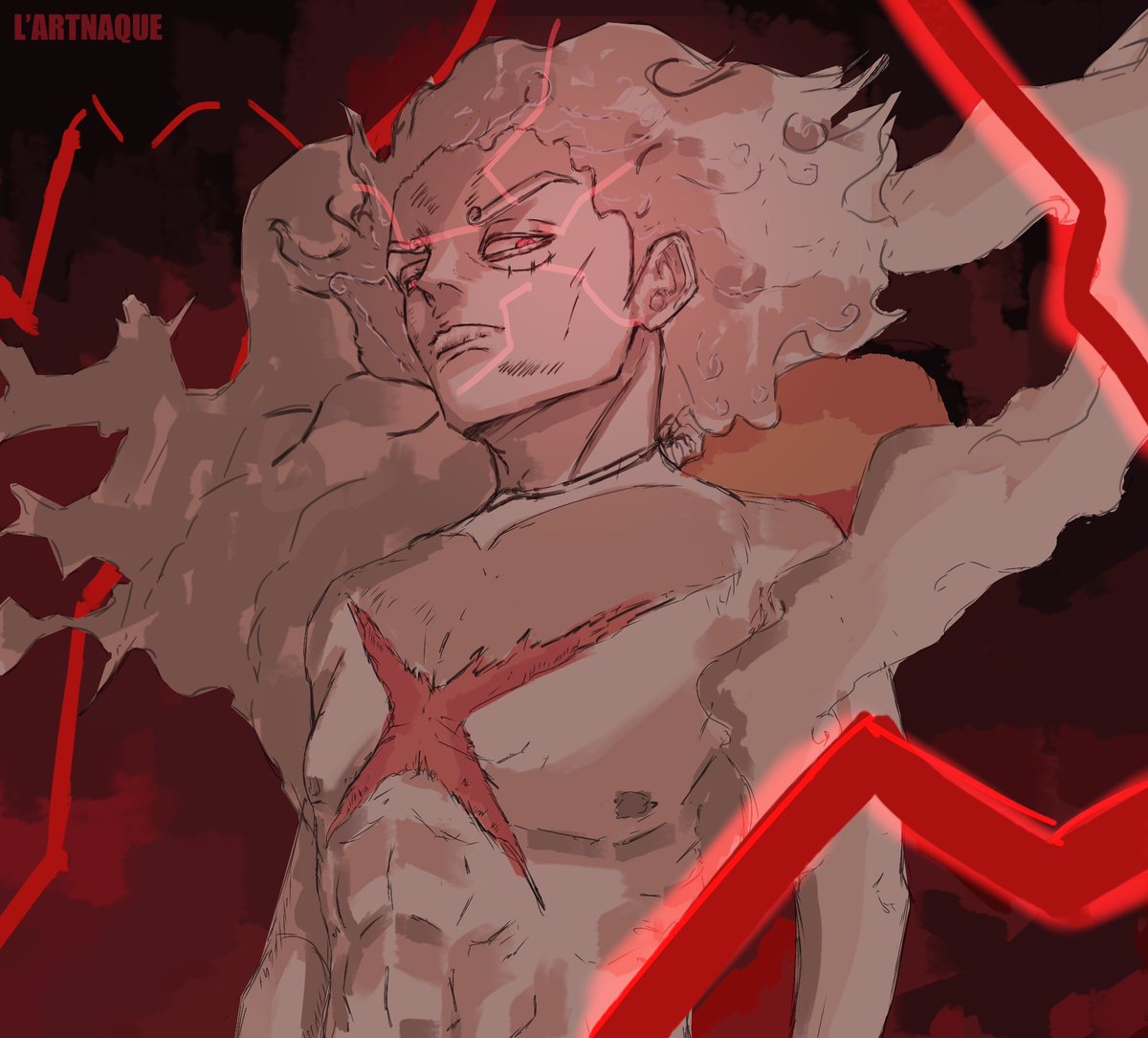 Serious Luffy gear 5 in front of Joyboy 

#ONEPIECE