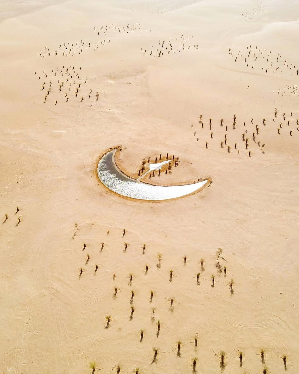 Haters will say it's AI 😉
Have you seen Dubai’s crescent moon lake before? 🌙

📸 ammar_alfarsi
#VisitDubai