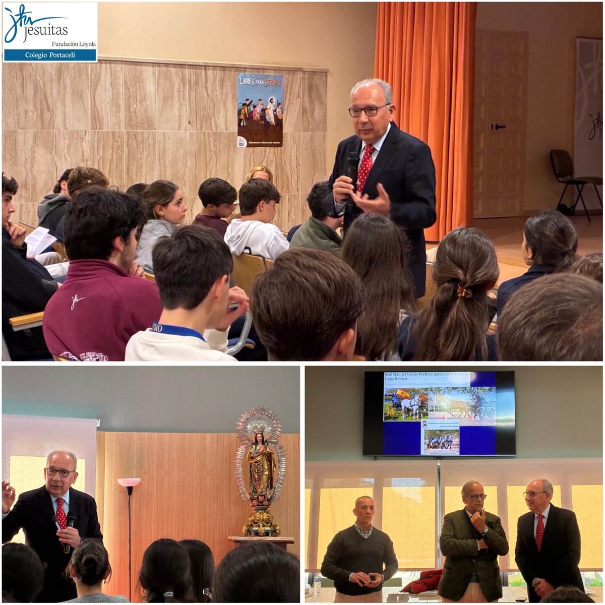 #Portaceli25 Nuestros alumnos de 2.º de Bach y  2.° CF han asistido a las charlas de trasplante de órganos del doctor Pérez Bernal <a href="/DrPerezBernal/">José Pérez Bernal</a>. Acompañaron al ponente José Antonio y José Manuel, dos personas trasplantadas, toda una experiencia  que difícilmente podrán olvidar.