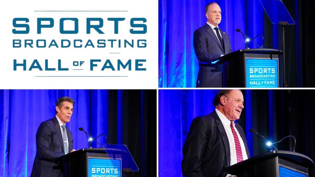 ESPNFrontRow's tweet image. ESPN's Lee Corso, Bill Rasmussen &amp;amp; Marc Herklotz were among the industry legends inducted into the Sports Broadcasting Hall of Fame Class of 2025

More from Tuesday night's ceremony in New York City ➡️ bit.ly/4j2P81j

📸 via @sportsvideo | #SBHOF