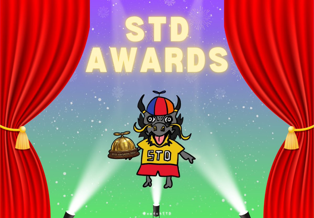 💚💜🏆THE 2025 STD AWARDS ARE HERE 💜💚🏆

We are honouring members of our community with 20 categories up for grabs. 

The event will be hosted by <a href="/evanfwost/">Evan</a>  &amp; <a href="/JakeStott2/">Bakeyboi_ow</a>  at twitch.tv/catchSTD on Friday, Dec 19th @ 20:00 GMT

VOTE HERE: forms.gle/TYTHYDixgg3hWQ…