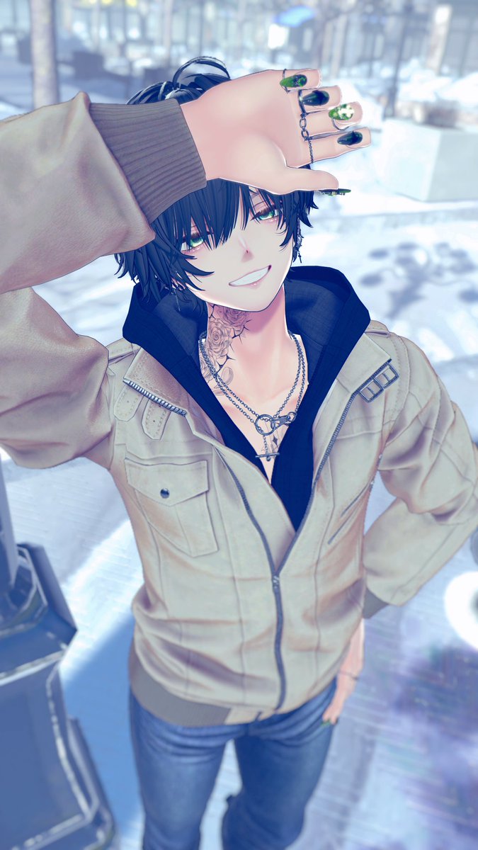 おはよ！寒いけど風邪ひかないようにね！ #komano3d #狛乃