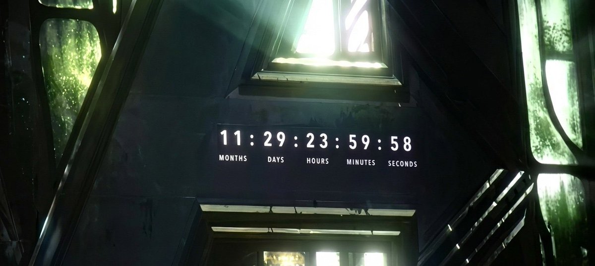 stormyupd's tweet photo. REAL IMAGE OF THE AVENGERS CLOCK IN 4k from theatres  #AvengersDoosmday https://t.co/JOYekwwgtt