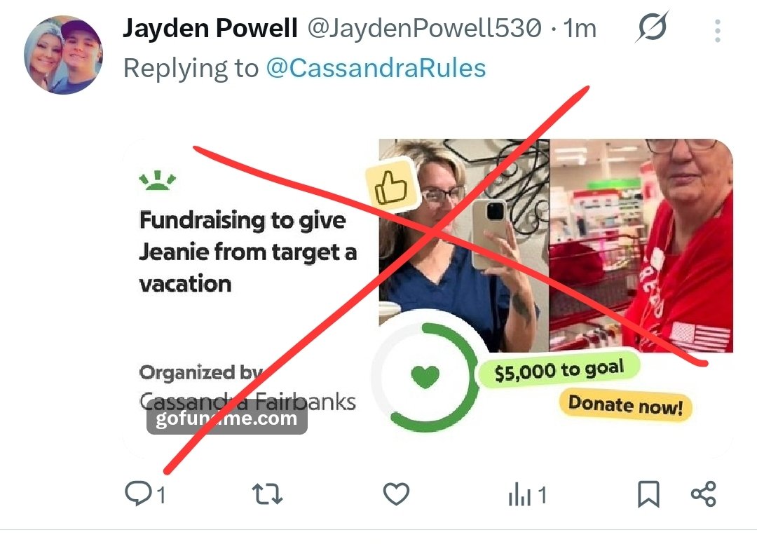 CassandraRules's tweet image. Someone used my name and make a fake fundraiser on @gofundme. I am only involved in the one on @GiveSendGo.

Dont donate to that. I dont even know how they were allowed to use my name.