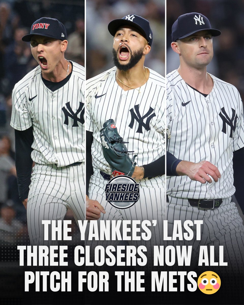 FiresideYankees's tweet image. Following the departure of Luke Weaver, the Yankees' last three closers have all left to sign with the Mets.

Crazy😳

#Yankees