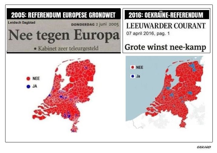 Wij stemden twee keer "NEE" en ze veegden hun achterste ermee af.