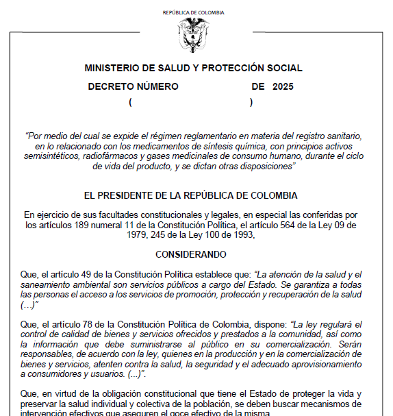 nicolasrs620's tweet photo. #Farma | Hace unos días se publicó para consulta pública el proyecto de decreto que deroga el Decreto 677 de 1995, uno de los más esperados del año y de especial interés para la industria farmacéutica.
Abro hilo 🧵 https://t.co/ppGo6Vqhiq