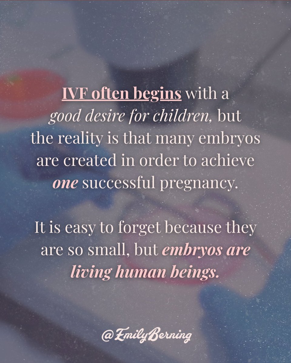 EmBerning's tweet image. I recently wrote an article featured on @LiveAction about my IVF journey. It’s a controversial subject that comes with many moral and ethical concerns, and I hope that this offers some clarity on the issue of how someone who is pro-life can approach this topic.