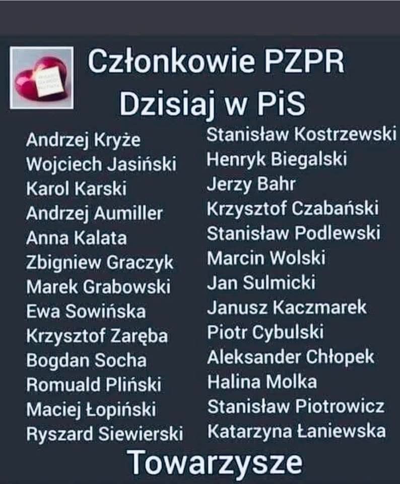 GMozdzynski's tweet photo. @MariuszGosek Facet, który był w ZOMO, dziś prowadzi Solidarność. Facet, który był prokuratorem PRL, skazującym opozycjonistów, był członkiem (kutasem?) PiS, dziś jest "sędzią" TK. Idź facet #wPiSdu z tą tanią pisowską propagandą.
Sami jesteście bandą ruskich kolaborantów: PZPRbis.
#PiStoPZPR https://t.co/lUMKjbh0Gi