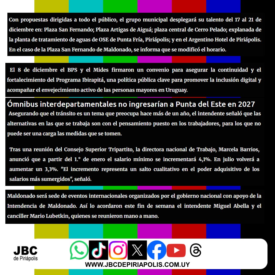 Amplía la información en jbcdepiriapolis.com.uy