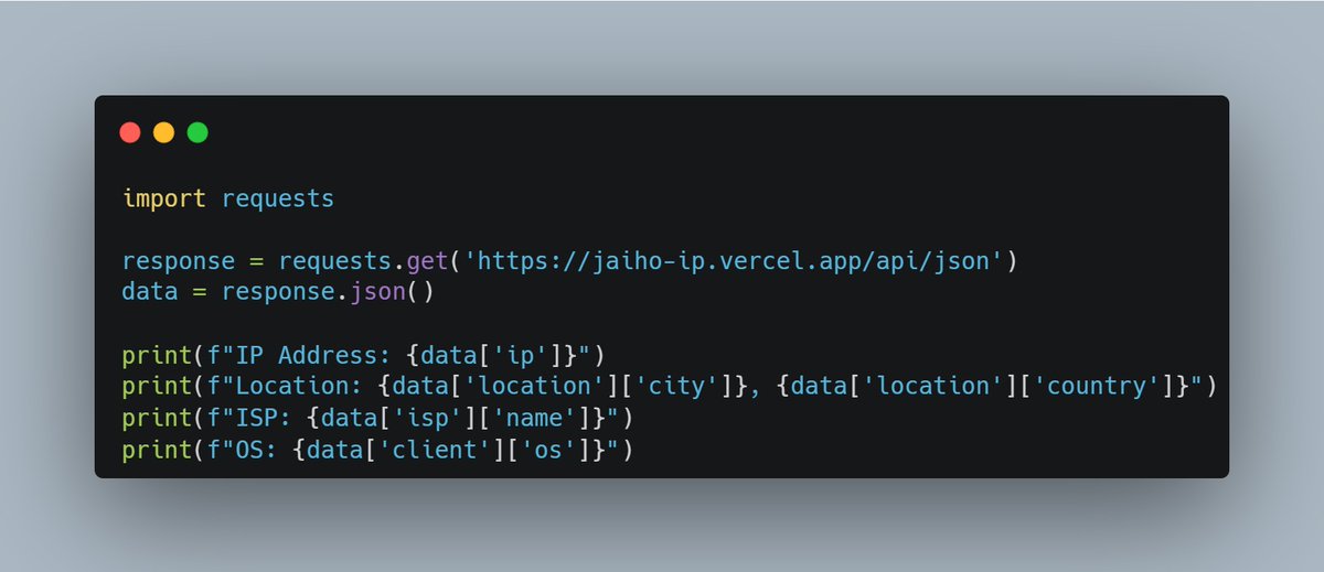 arshvir3972's tweet image. I just built a privacy-first IP tools and API and it's free. It includes various features for both developers and general users. For developers, there are varities of features. New features are arrived soon :)
#api #privacy #open_source  #ip #ip_api 
Link: jaiho-ip.vercel.app
