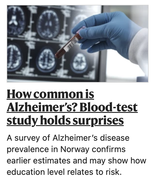 EricTopol's tweet image. 'The study also found that people with lower education levels have higher p-Tau217 levels.
“That finding kind of took my breath away”
nature.com/articles/d4158…