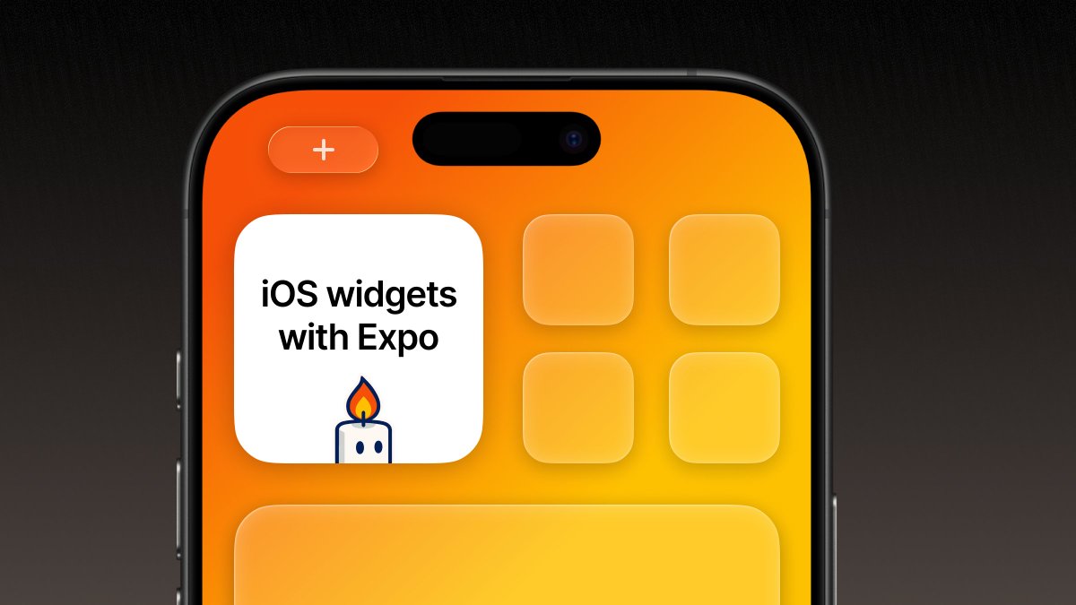 expo's tweet image. 🍎 iOS widgets are about meeting users where they already are - and making your app more sticky. By giving your app a valid reason to live on a user's home screen you are increasing the likelihood of staying top of mind. 

We recommend that you read this tutorial about how (and…