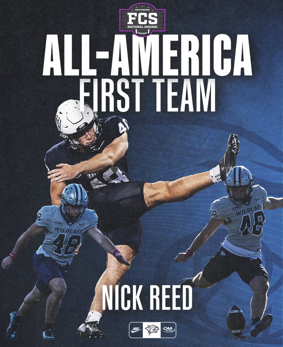 Congrats to sophomore kicker Nick Reed for being named to the <a href="/StatsPerform/">Stats Perform</a> All-America First Team!

Press release ➡️ unh.short.gy/ReedAA

#BeTheRoar