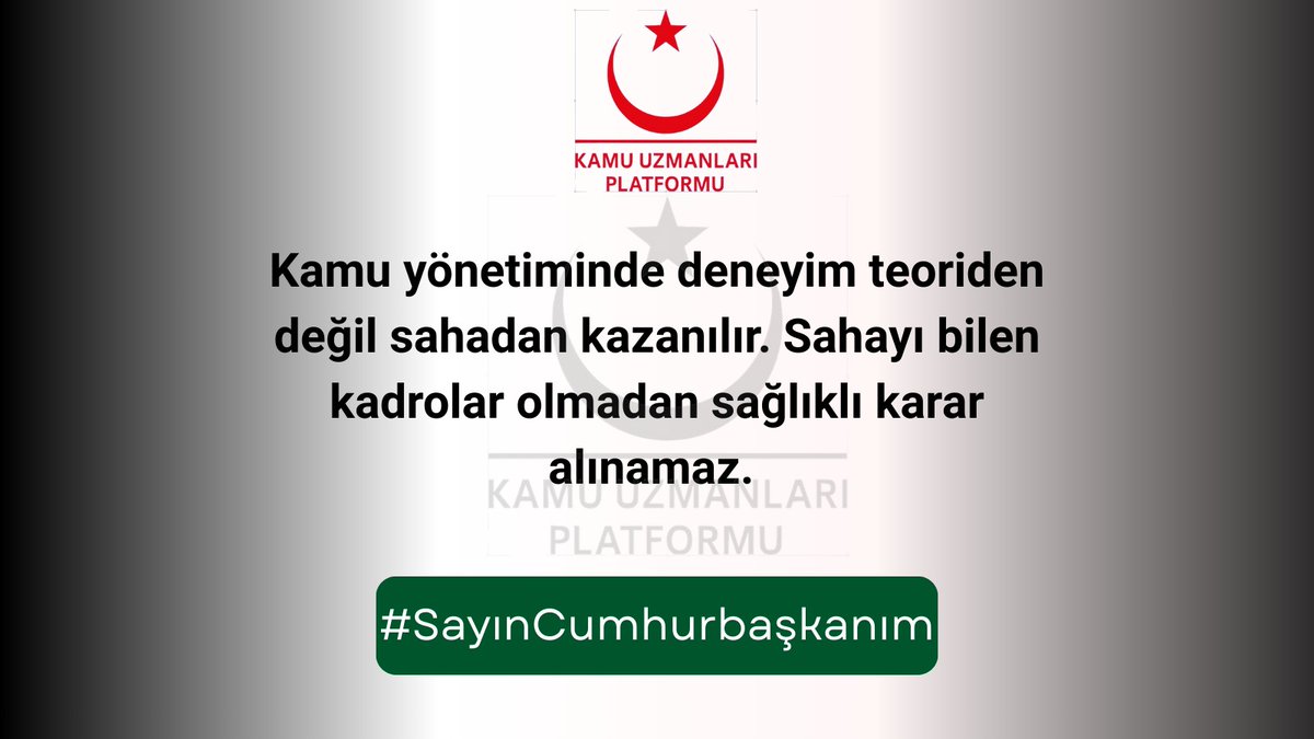 kamu_uzmanlari's tweet image. #SayınCumhurbaşkanım