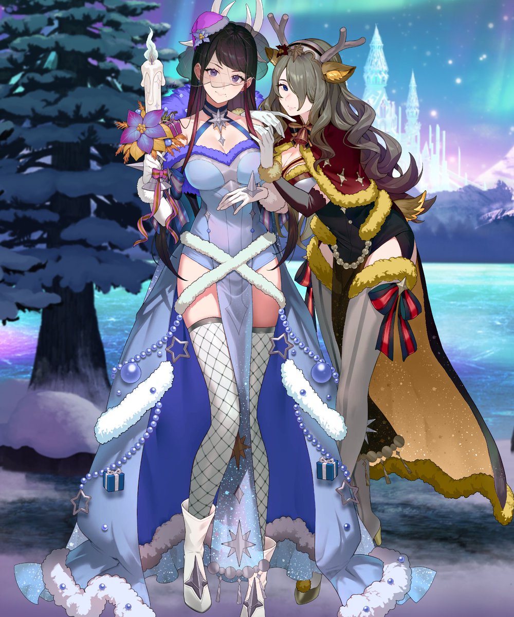 purperade's tweet photo. I promise after this I will wait to do more Sandrone things til the new year but I made the exception here to turn harmonic Ivy and Camilla into Columbina and Sandrone respectively. This was so much fun to make! Hope you enjoy!!!
#FireEmblem #GenshinImpact https://t.co/8loihHS34k