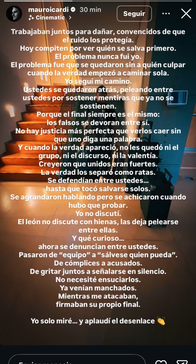 El tetón nuevamente peleando solo con sus enemigos imaginarios ajjaja nadie le da bola y necesita que hablen de él y de la moncha🤣anda a entrenar y baja esa panza tetón deja de delirar🤣🤣 <a href="/MauroIcardi/">MauroIcardi</a>  Manicero