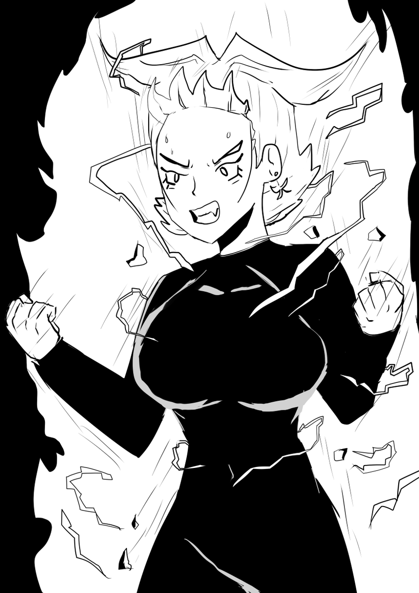 Aztec_paladin's tweet photo. Kronii SSJ 
#kronillust https://t.co/uZCBpy3y0f