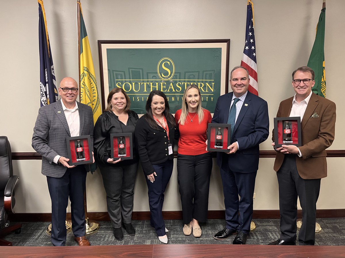 As Southeastern’s Centennial year comes to a close, we’re grateful for the continued partnership of Coca-Cola United. 

Representatives Jessica Clark and Alyssa Larose marked the moment with a special gift, celebrating collaborations like the Centennial mural with Becky Fos and