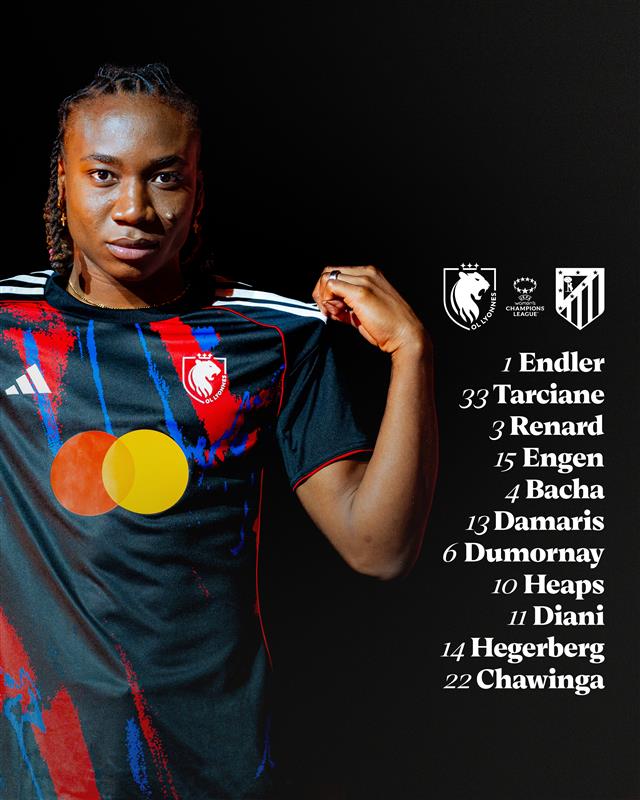 ol__lyonnes's tweet image. Notre onze ce soir. 🔴🔵

#OLAtleti #UWCL