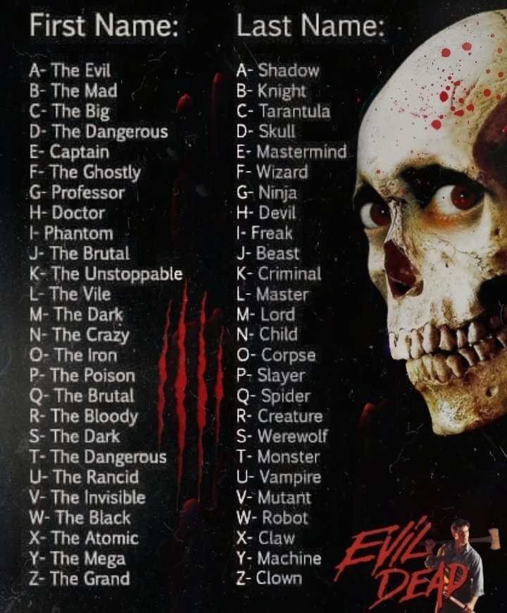 What's your villain name...