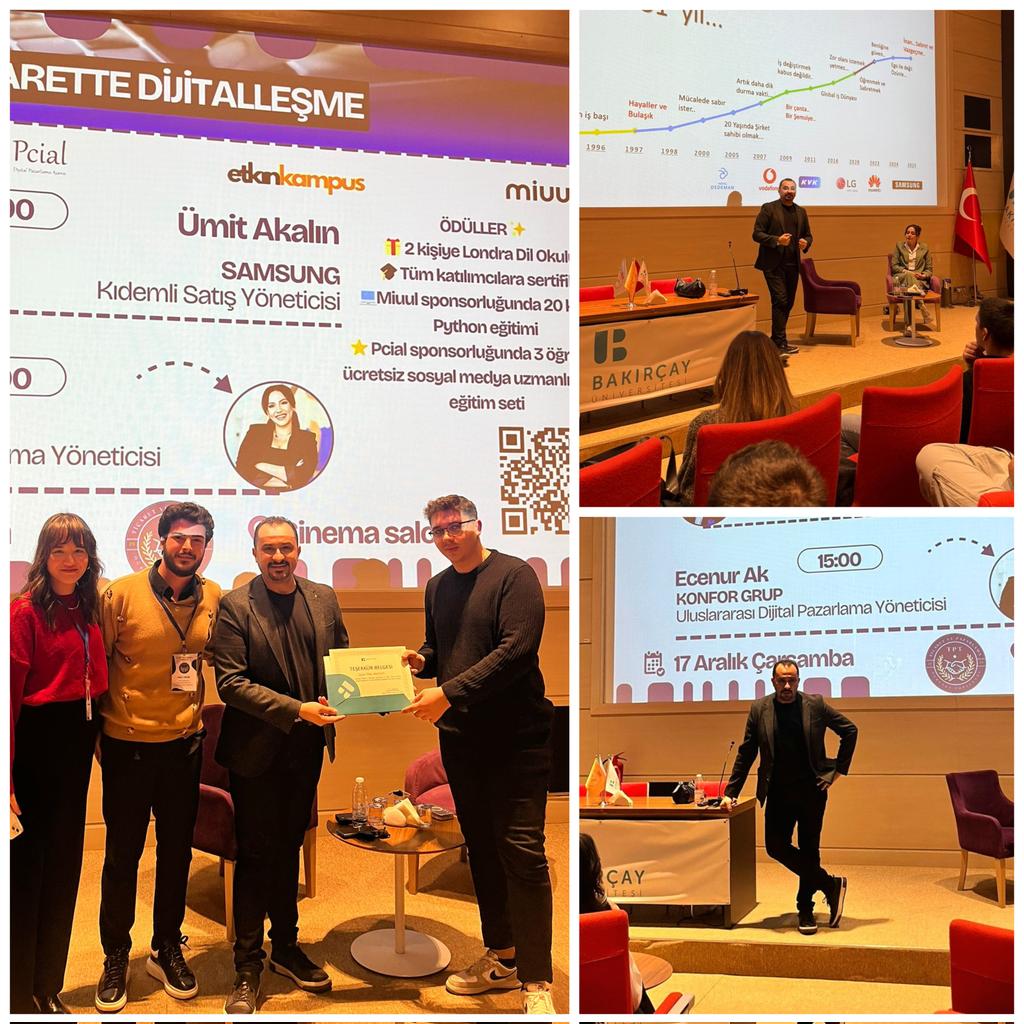 İzmir Bakırçay üniversitesi'nin değerli gençleriyle muhteşem bir konferans gerçekleştirdik. İş hayatındaki olabilecek tüm deneyimlerimi kendilerine aktarmaya çalıştım herkese çok teşekkür ediyorum. #izmir #İzmirBakırçayÜniversitesi #gençler #işhayatı