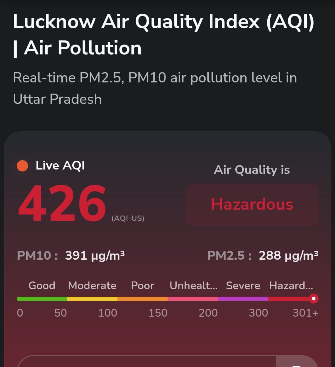 RoshanKrRaii's tweet image. Breaking : India vs South Africa 4th T20I at the Ekana Stadium in Lucknow delayed due to pollution.

Yes , Pollution.

What has BJP done to this country 💔