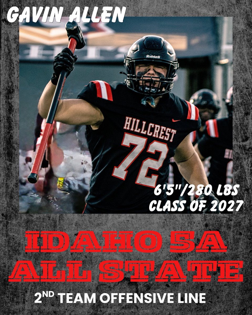 GavinAllen_2027's tweet image. Blessed to be named and recognized by coaches across the state for 2nd Team All State Offensive Line! #prepfootball #hsfootball #recruit #oline #recruiting #classof2027 #ncaafootball 

@HoldinMoss @BigAsperations @CoachLucasWazzu
@andy_lucas98 @CoachMGoff @BillyBestOL