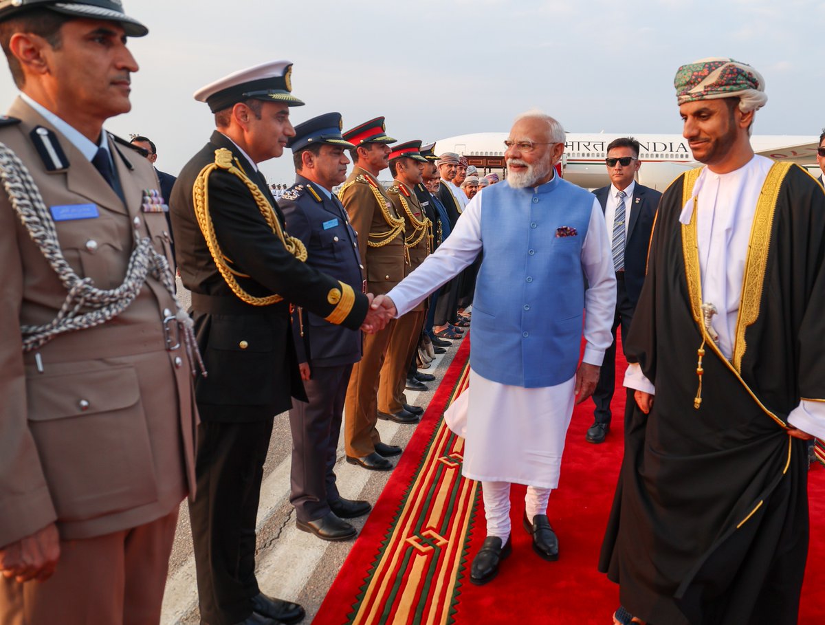Landed in Muscat, Oman. This is a land of enduring friendship and deep historical connections with India. This visit offers an opportunity to explore new avenues of collaboration and add fresh momentum to our partnership.