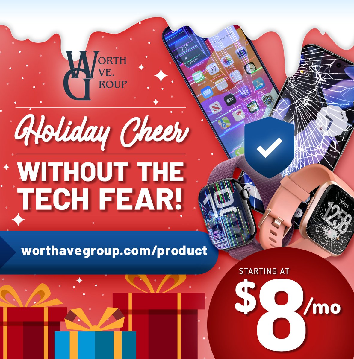 worthavegroup's tweet image. 🎁 A new device is a great gift. Protection makes it even better!
👉worthavegroup.com/product
#deviceprotection #protectyourtech #christmas