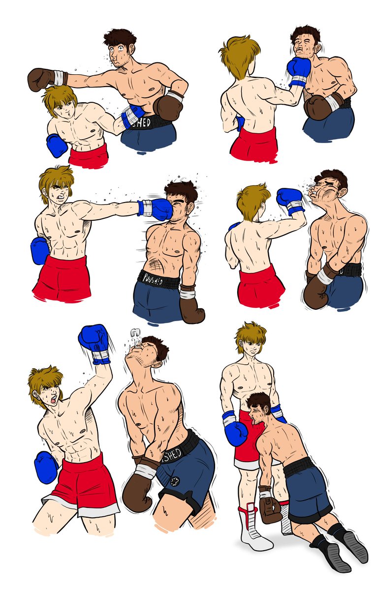 Ramji gives Eli a through beating in the ring! 🥊 

Flat color commission for <a href="/SubySuba/">SubySuba</a>