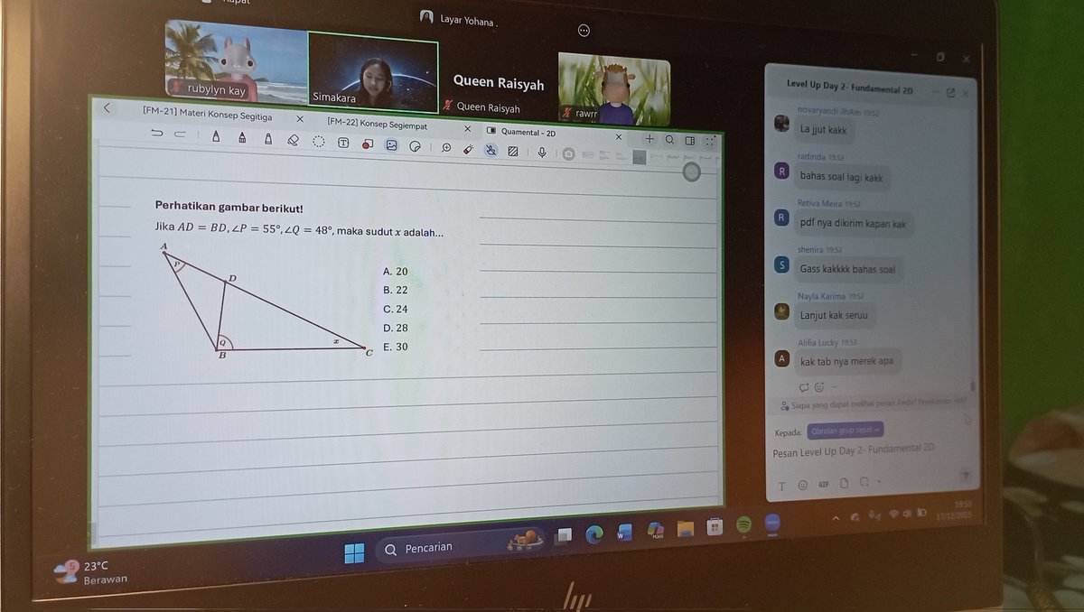 rubykaykayy's tweet image. eitttssss, malem kamis sama minra lagi
day 2 fundamental 2d, keliling n luas with kak yohana😍😍
@simakaraid