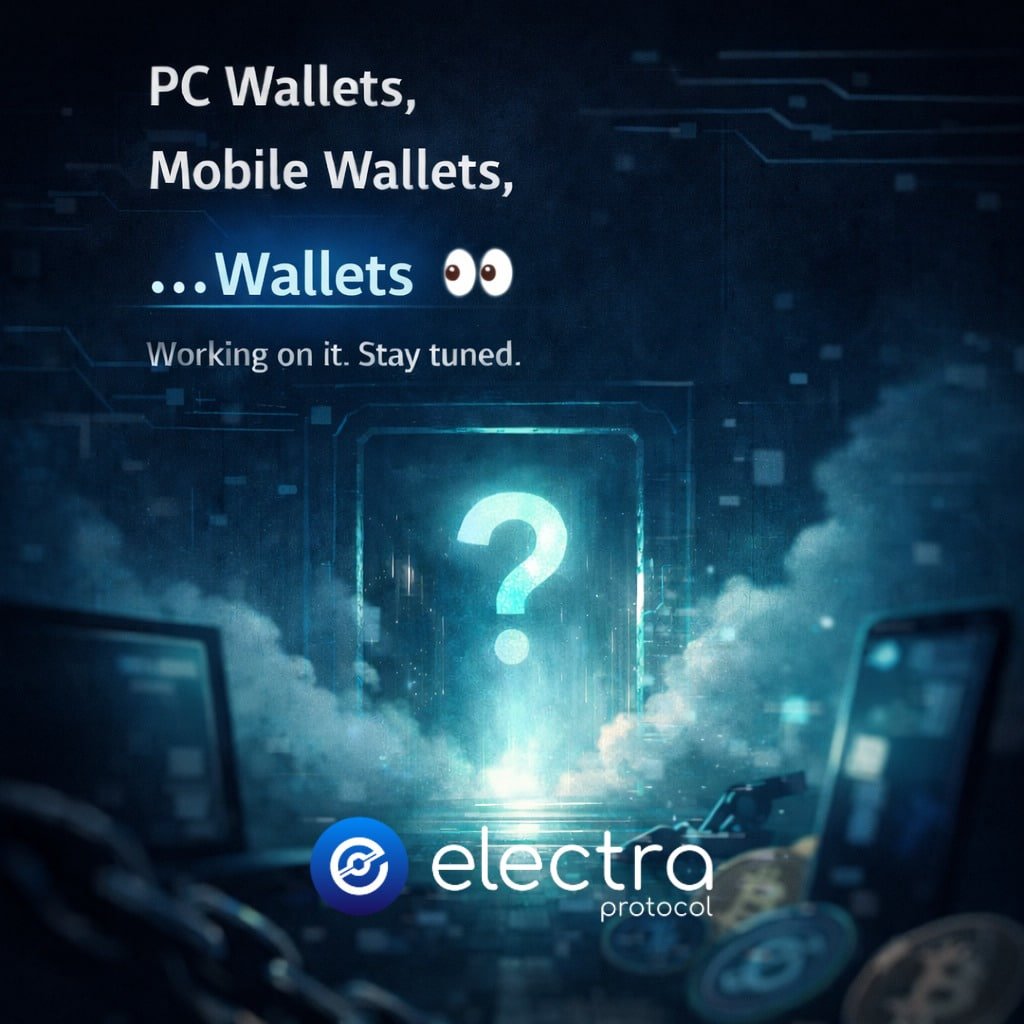 Hey Fam,

You already know we have:
• PC Wallets 💻
• Mobile Wallets 📱

But that’s not the full picture.
.... Wallets   👀

Working on it.  Stay tuned.

#DontLimitYourself #XEP #Crypto