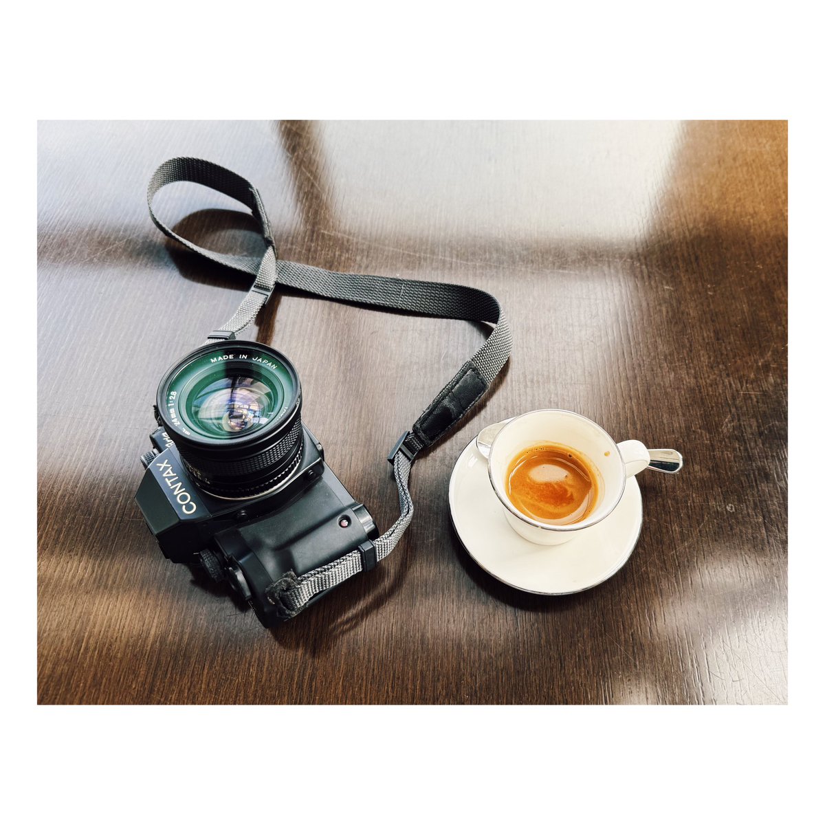 Contax & caffe Another of Camera no. 25 in my film SLR project