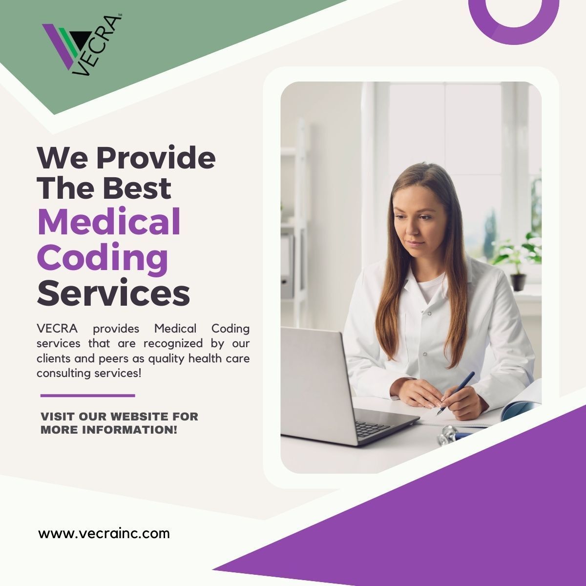 vecrainc's tweet image. Accurate medical coding is the foundation of quality care and clean claims. Our team helps providers translate complex documentation into precise codes that support compliance, reduce denials, and protect revenue integrity. 

Get in touch with us today!

#MedicalCoding