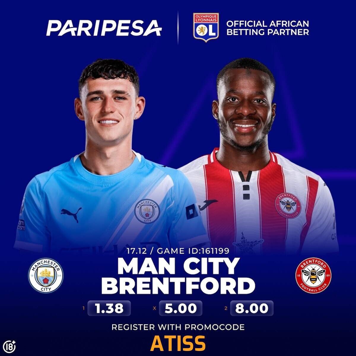 Ksh1000 for the 1st five followers to predict the correct scores!!! 
New accounts Register 👇 
Click 👉paripesa.bet/atiss
Promocode:ATISS

N/B REPOST IS A MUST!!!
MUST BE A FOLLOWER !!!