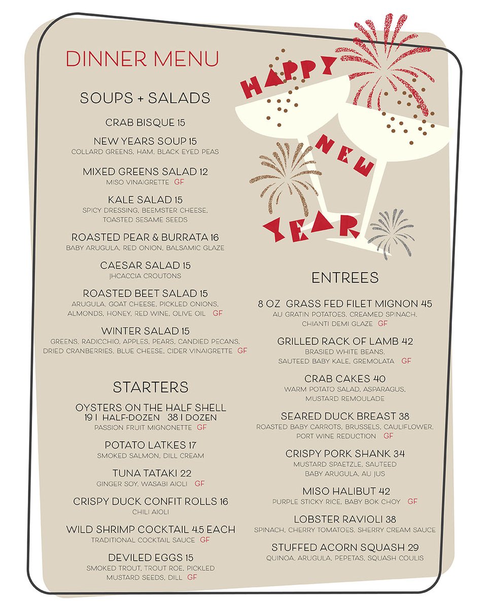 Get a taste of our Holiday specials this season with a festive Christmas Eve and Christmas Day Brunch, then end the year on a tasty note with our New Year's Eve Dinner menu!✨🎄