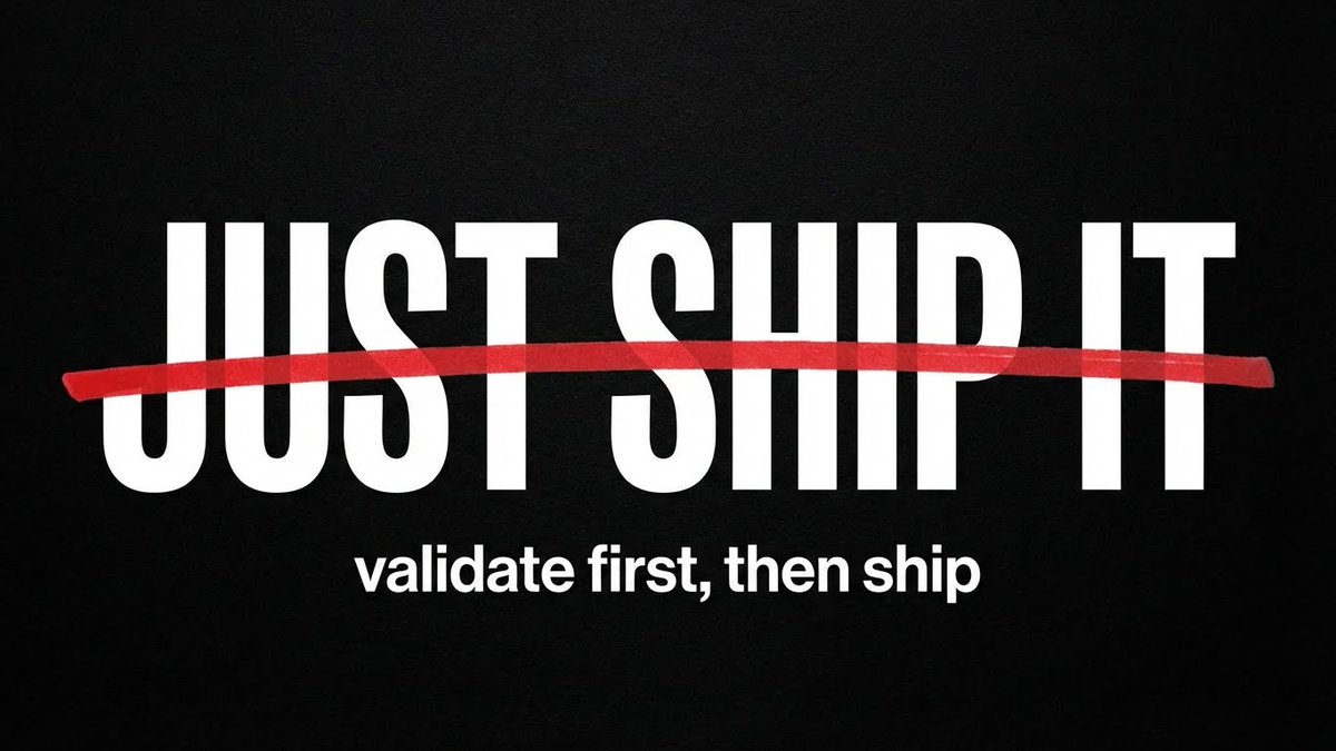 VincentBuilds's tweet image. Unpopular opinion: "Just ship it" is terrible advice now.

You can build anything in a weekend now.

The hard part isn't building.
It's picking the right thing to build.