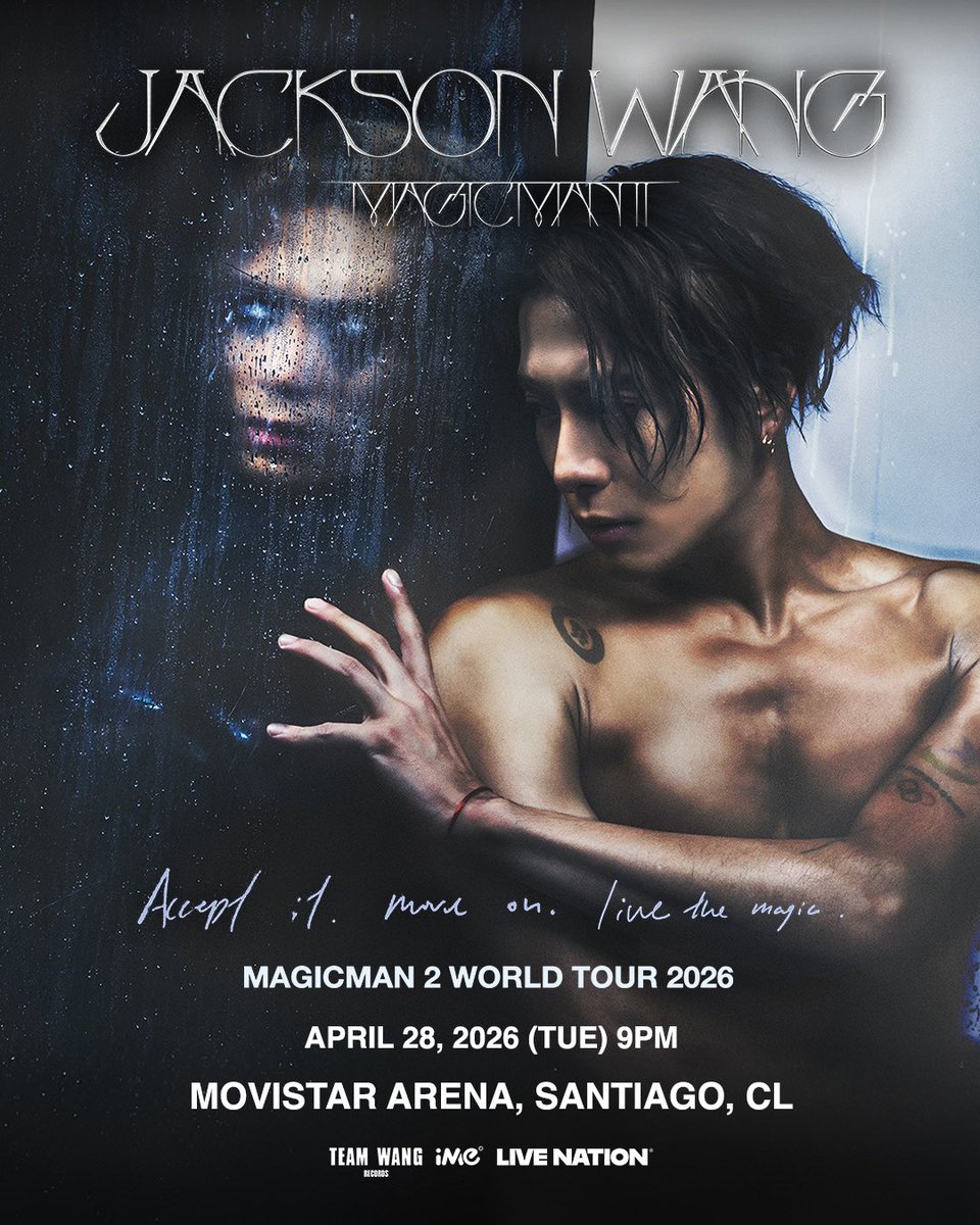 TICKET PRESALE NOW🔥
JACKSON WANG MAGICMAN 2 WORLD TOUR 2026 in Santiago

<a href="/JacksonWang852/">Jackson Wang</a>

Santiago
Date: 2026/04/28
Venue: Movistar Arena

🎫Presale available now👇
puntoticket.com/jackson-wang-s…

#MAGICMAN2WORLDTOUR 
#JACKSONWANGWORLDTOUR
#MAGICMAN2
#JACKSONWANG
#王嘉爾
#잭슨