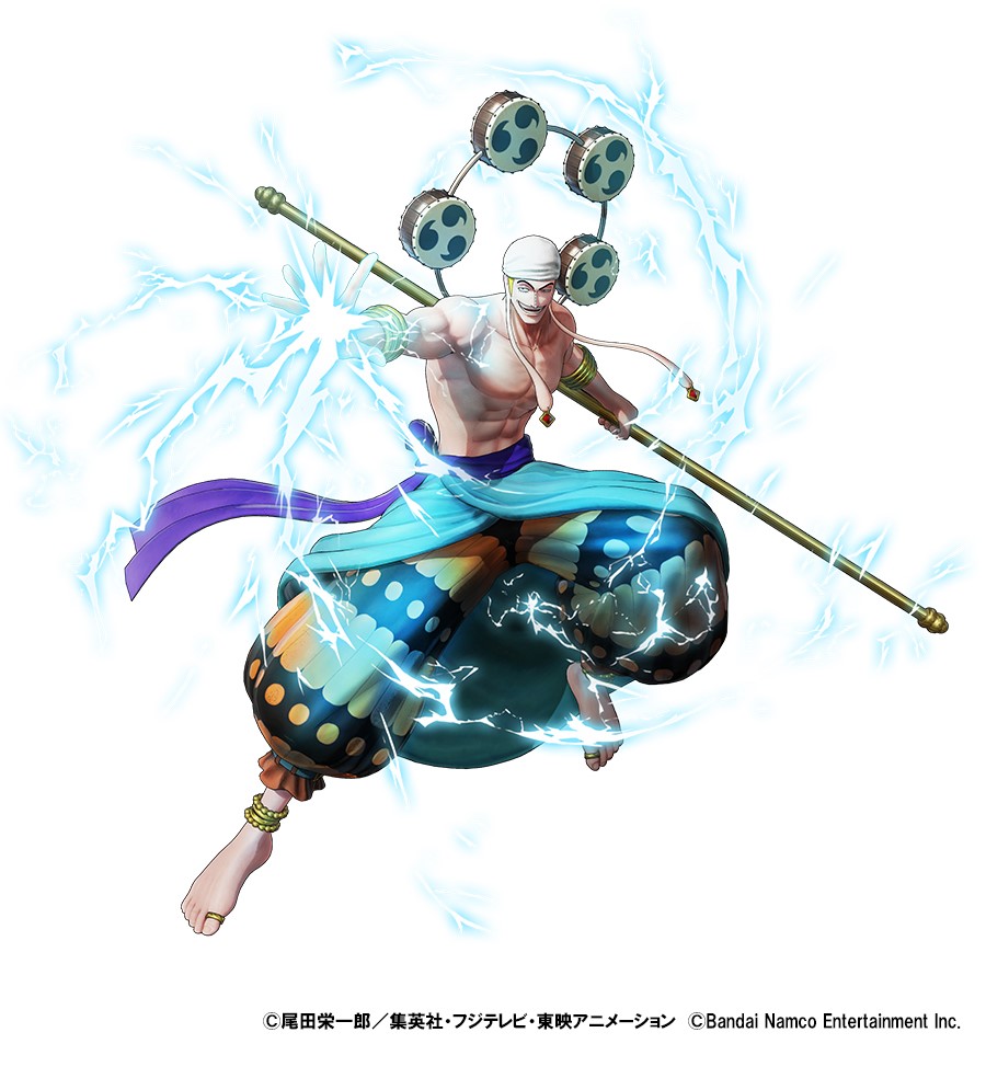 海賊無双4 DLC第8弾 👤キャラクター紹介👤 ◤ エネル ◢ アクションタイプ：テクニック💡  ゴロゴロの実の能力者で、雷を自在に操る力と“心綱”による広範囲の見聞色で圧倒的な強さを誇り、その強さから自身を神と呼称したうえで空島スカイピアの住民を恐怖で支配していた  ...